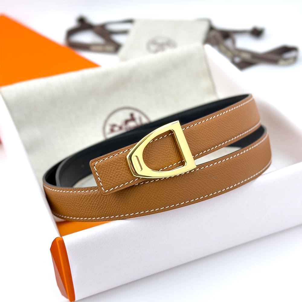 H**me5 Cavaliere belt buckle & Reversible leather strap 24 mm