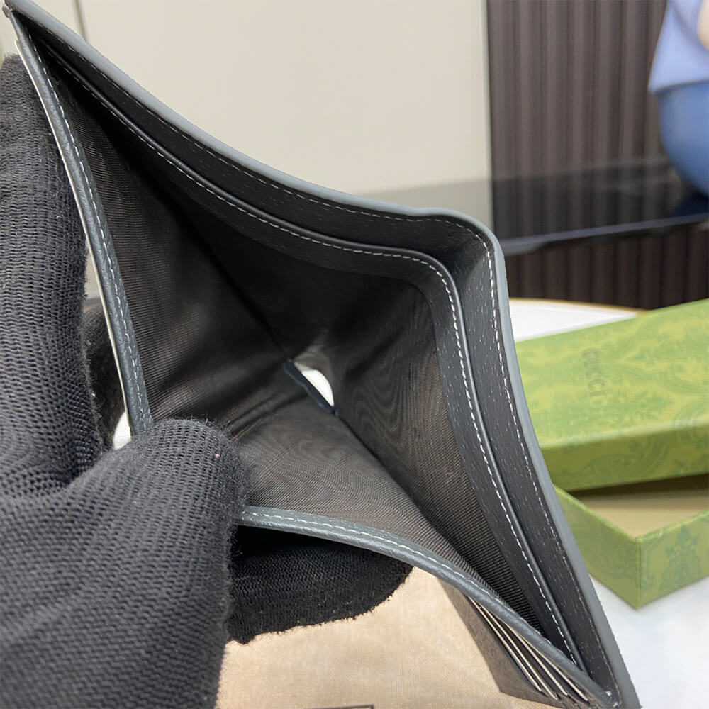Grey interior GG bi-fold wallet(HIGH-END GRADE)